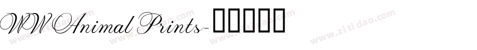 WW Animal Prints字体转换